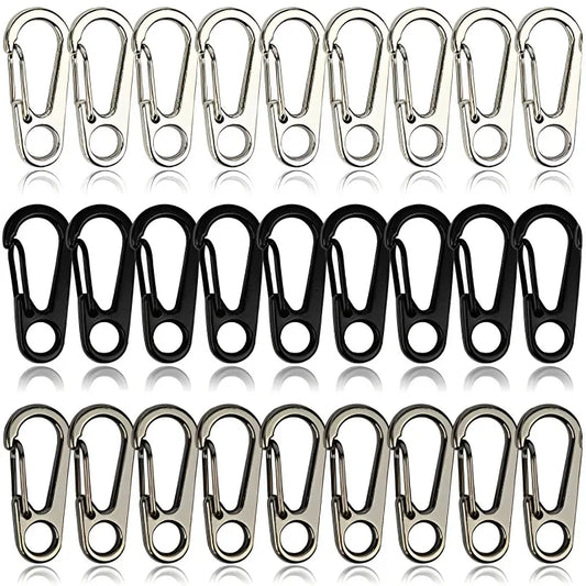 10/20/30pcs Lobster Clasp Buckle Keychian Mini Carabiners Outdoor Camping Hiking Buckles Alloy Spring Snap Hooks Keychains Tool
